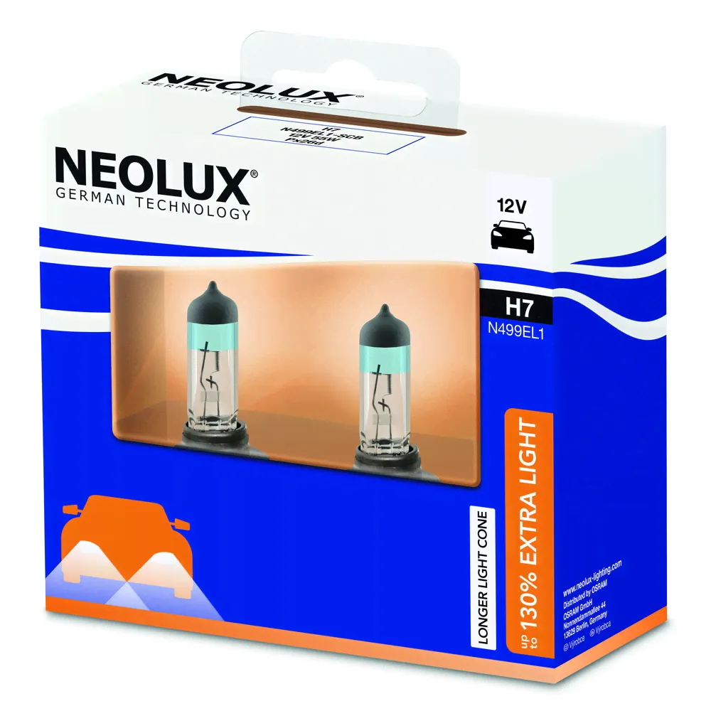Галогеновые лампы Neolux Extra Light +130% H7 (Комплект 2 шт.)-0