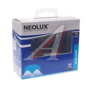 Лампа 12V H4 60/55W P43t 4000К 1650/1000лм бокс (2шт.) Blue Light NEOLUX