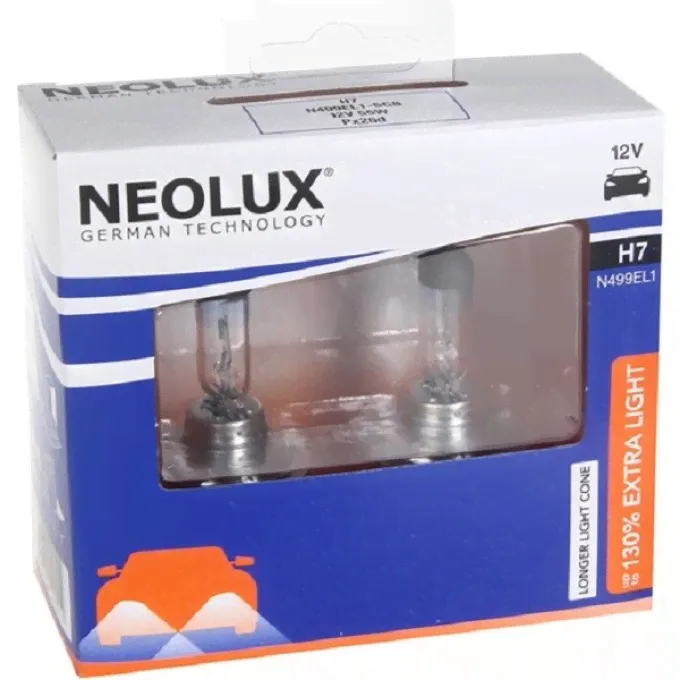 Автолампы NEOLUX H7 +130% Extra Light N499EL1-2SCB (2 шт) 4052899540514-2