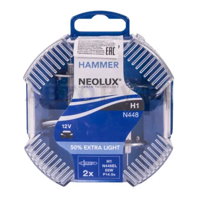 Лампа 12V H1 55W+50% P14,5s NEOLUX Extra Light 1 шт.DUOBOX N448EL-0