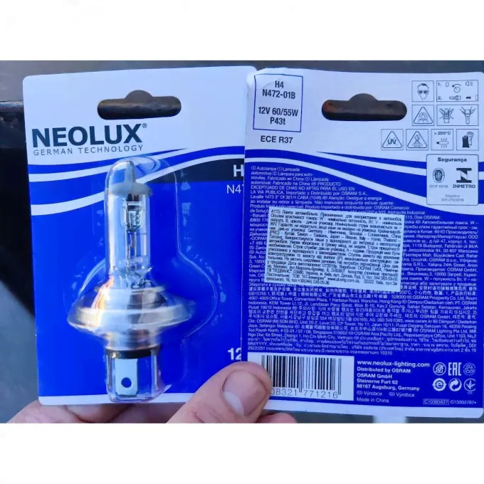 Автолампа NEOLUX H4 Standart N472-01B (1 шт) 4008321771216