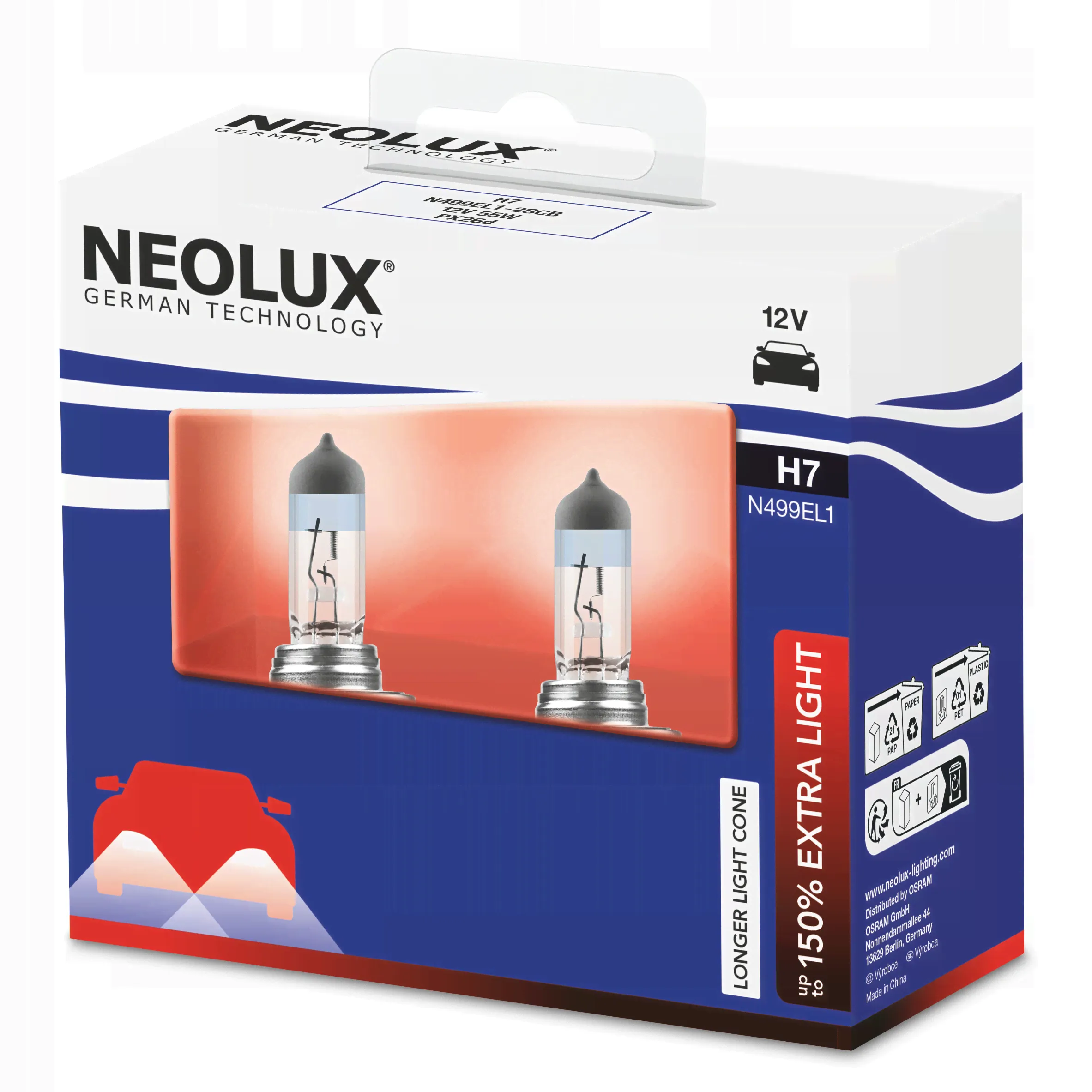 H7 NEOLUX EXTRA LIGHT +150% MEGALIGHT ULTRA 12V-0